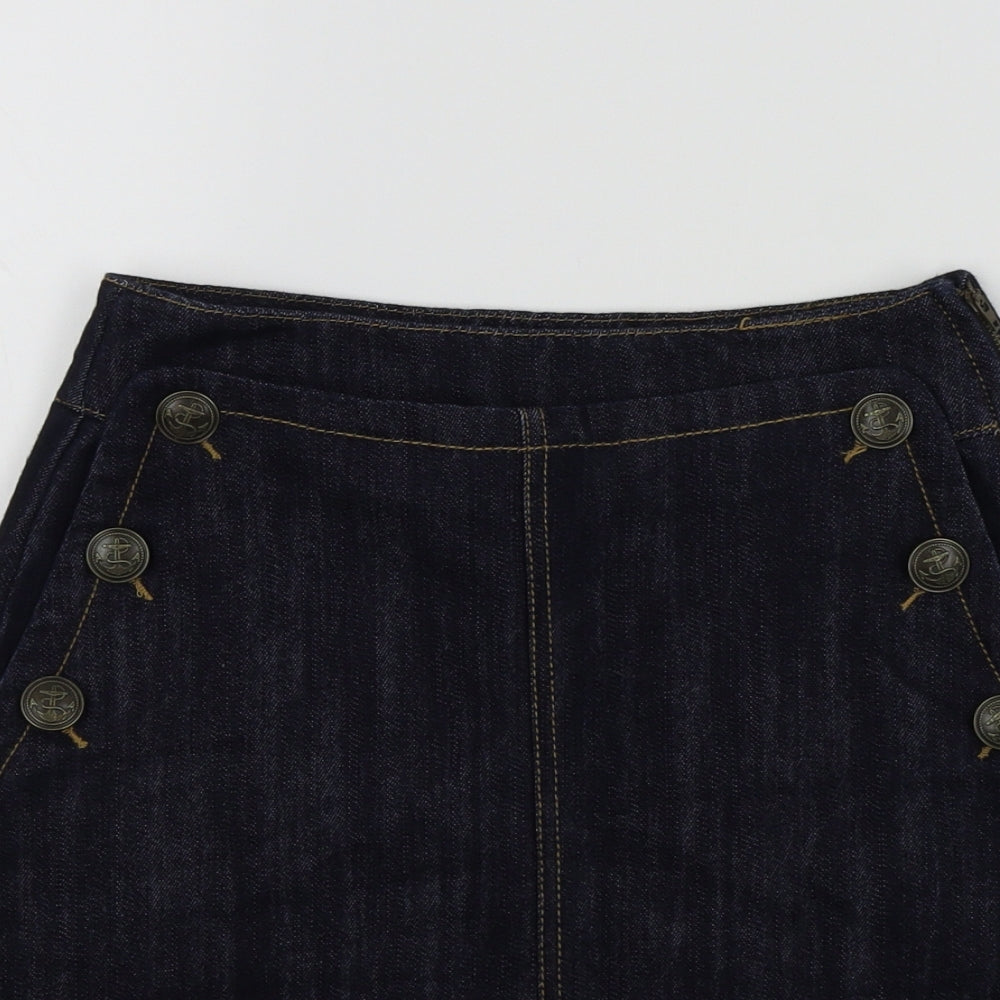 SOFT GREY Womens Blue   A-Line Skirt Size 6