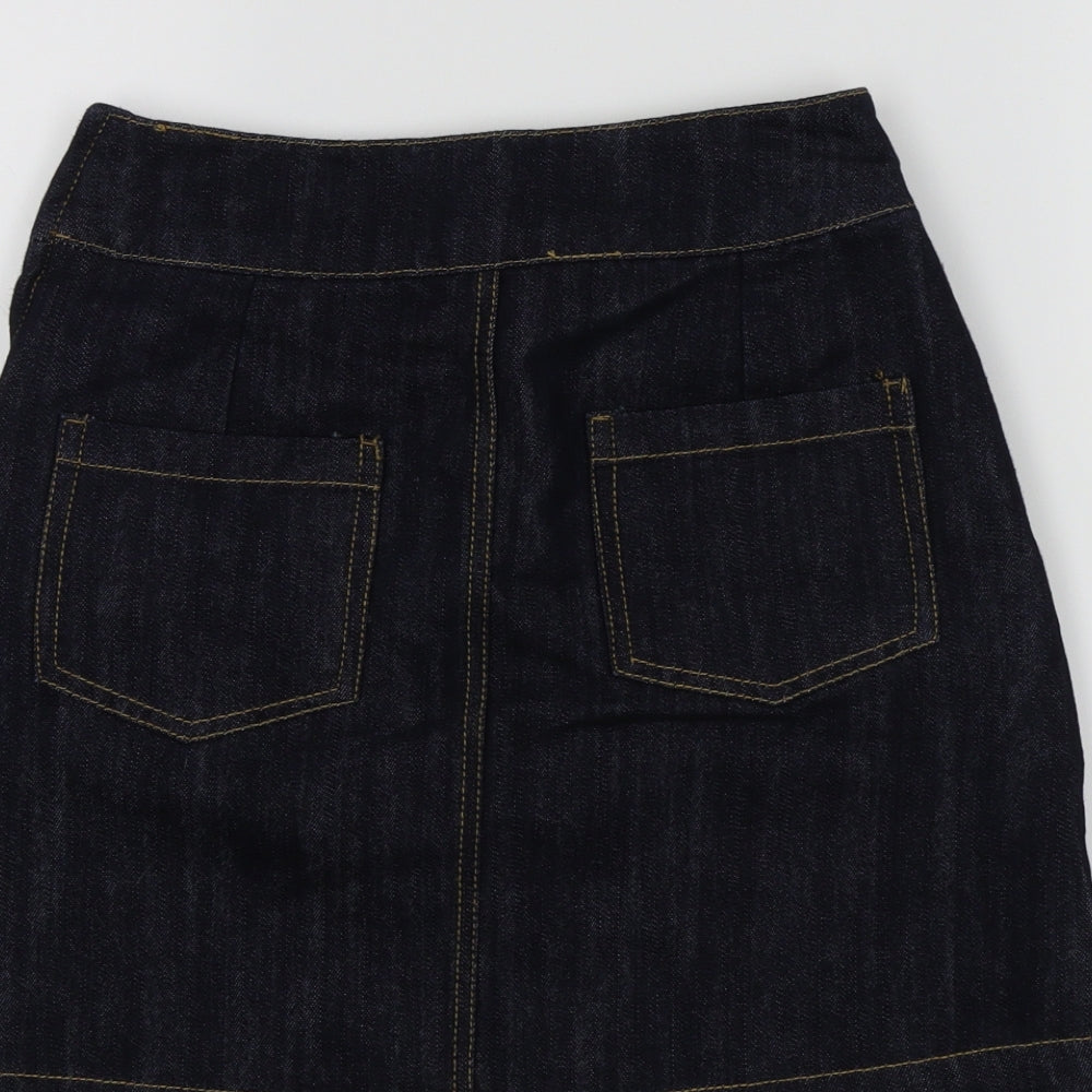 SOFT GREY Womens Blue   A-Line Skirt Size 6