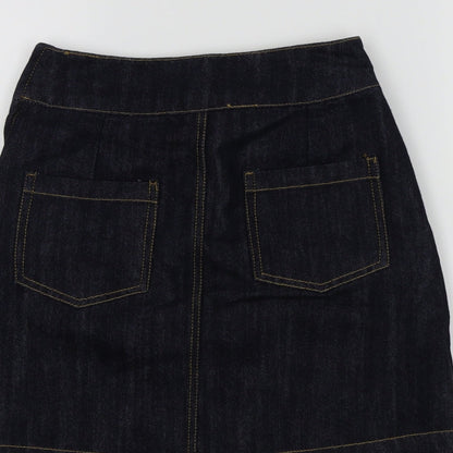 SOFT GREY Womens Blue   A-Line Skirt Size 6
