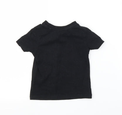George Girls Black   Basic T-Shirt Size 12-18 Months