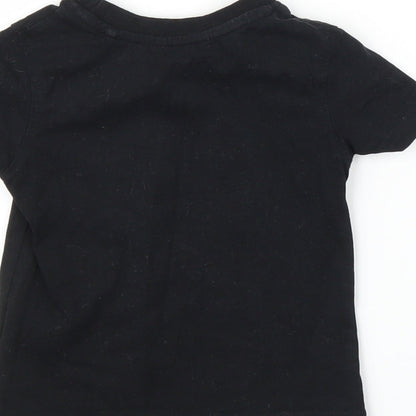 George Girls Black   Basic T-Shirt Size 12-18 Months