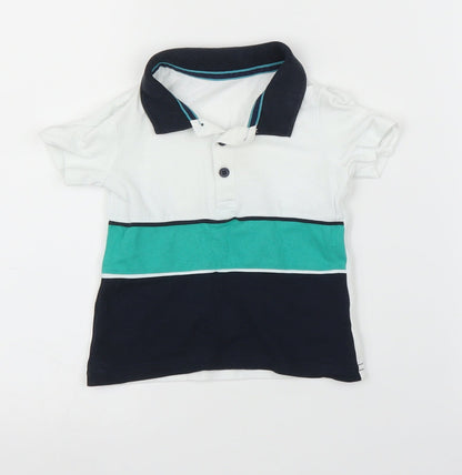 Matalan Boys White   Basic Polo Size 12-18 Months