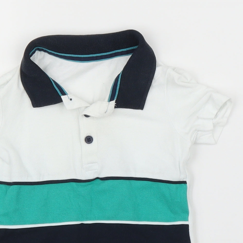 Matalan Boys White   Basic Polo Size 12-18 Months