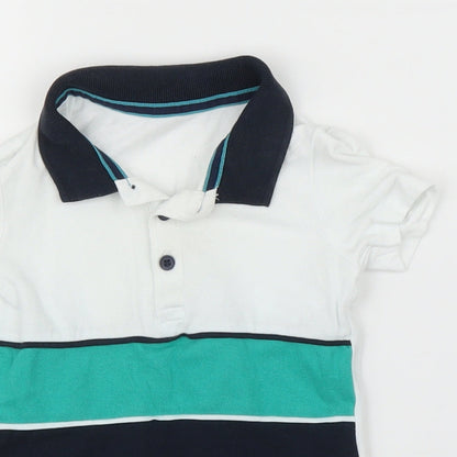 Matalan Boys White   Basic Polo Size 12-18 Months