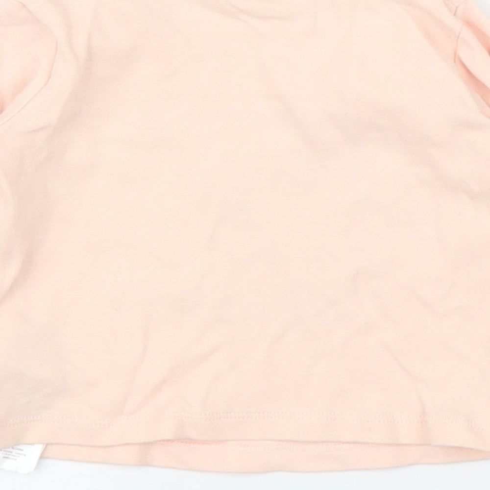 Primark Girls Pink Floral  Basic T-Shirt Size 12 Months