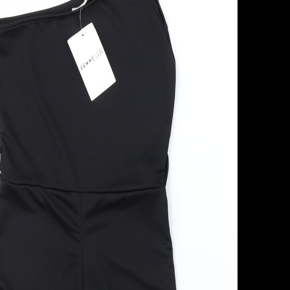 Femme Luxe Womens Black   Romper One-Piece Size 8