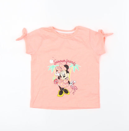 Primark Girls Pink   Basic T-Shirt Size 18-24 Months  - Disney