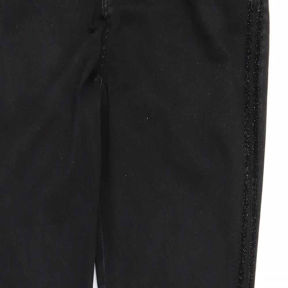 B. You Womens Black  Denim Skinny Jeans Size 14 L26 in