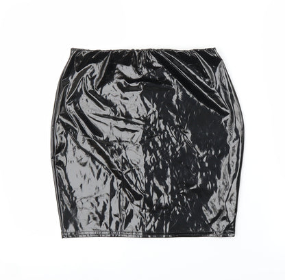 Boohoo Womens Black   Tulip Skirt Size 10