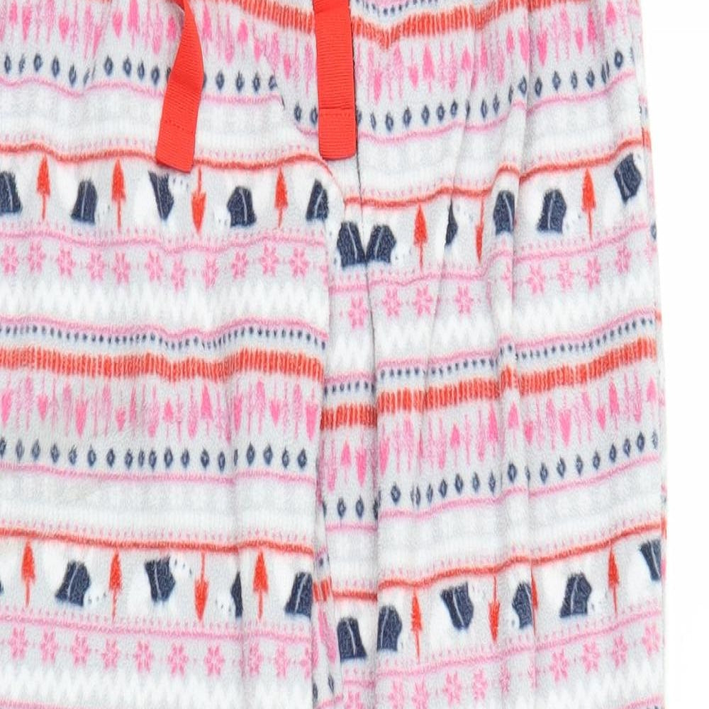 Preworn Womens Grey Fair Isle Fleece Chemise Pyjama Pants Size S