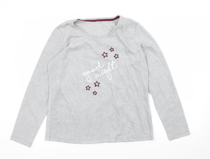 Preworn Womens Grey  Fleece Top Pyjama Top Size M