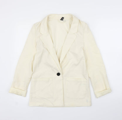 H&M Womens Ivory   Cardigan Jumper Size 8
