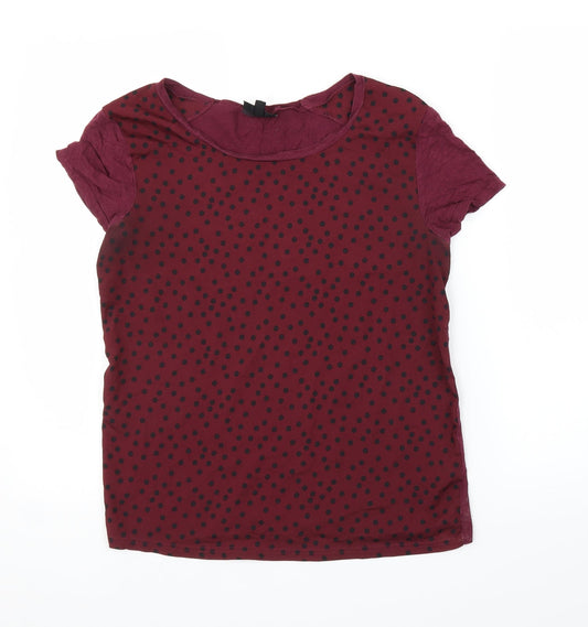 Womens UK Size 8 Topshop Purple Basic Blouse