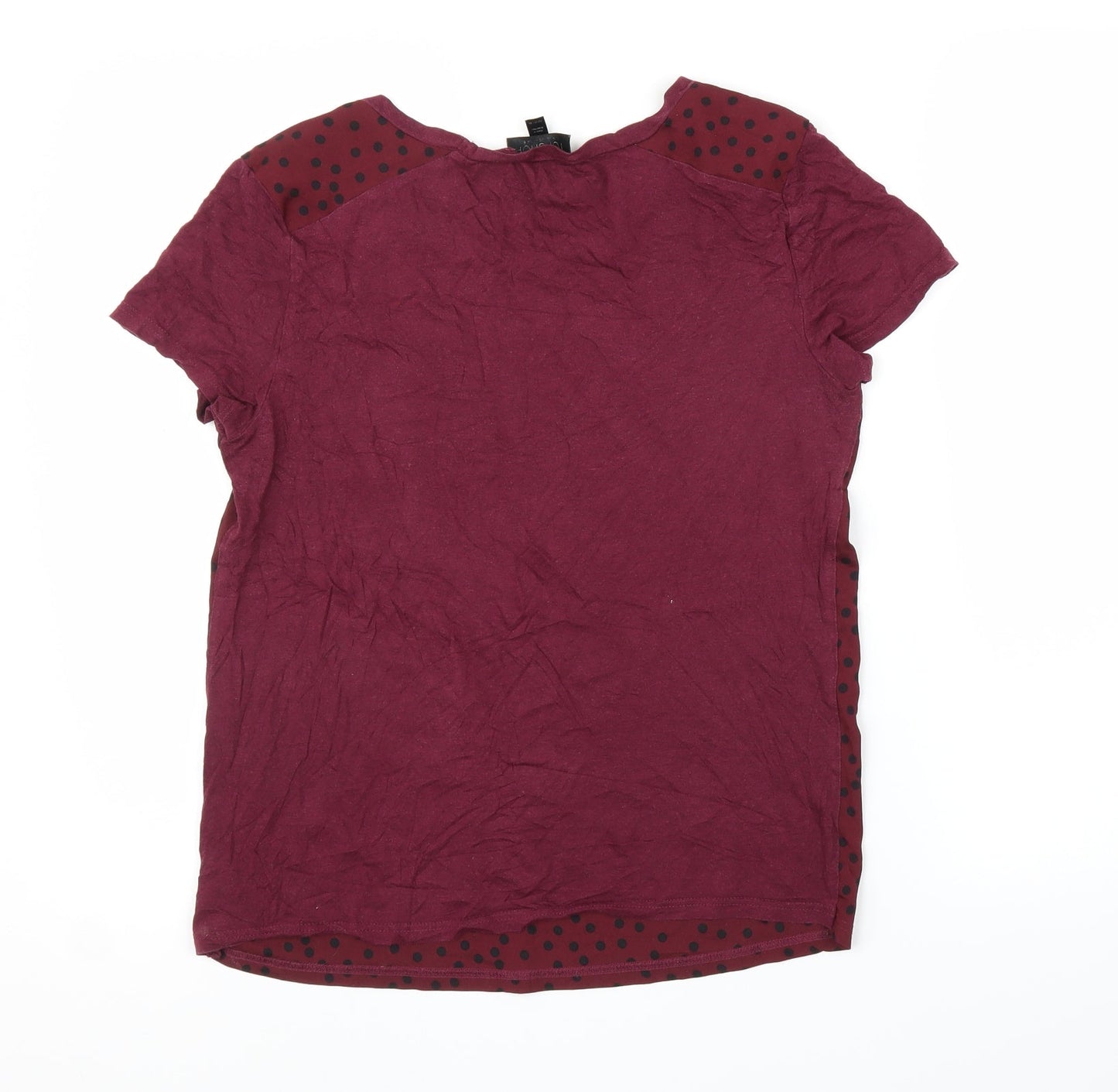 Womens UK Size 8 Topshop Purple Basic Blouse
