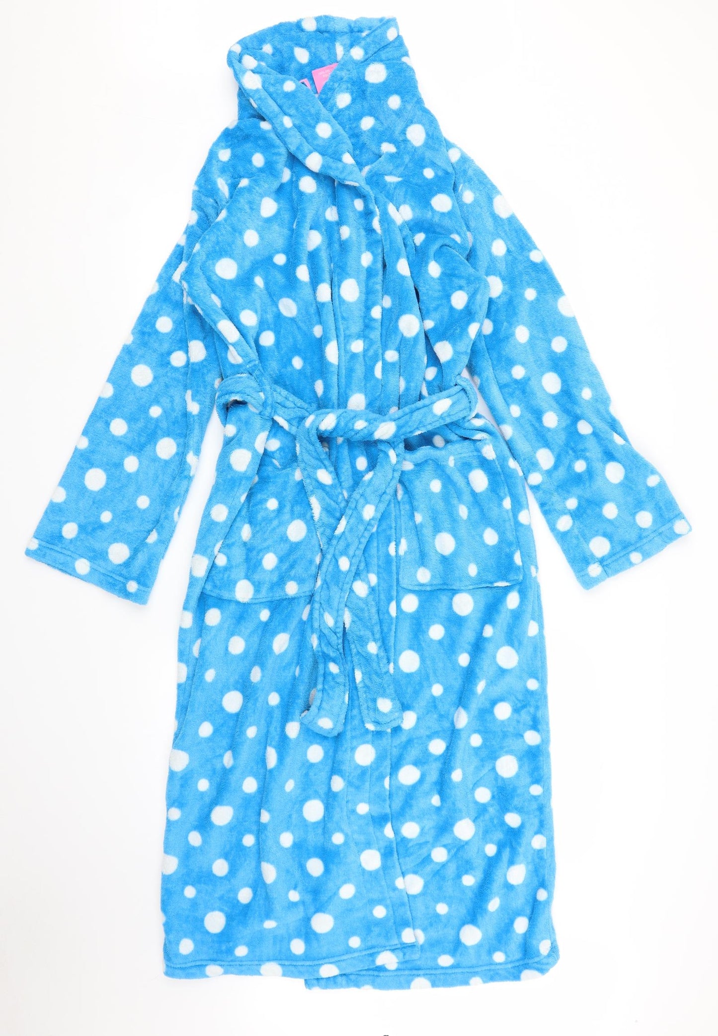 Lola & Coco Womens Blue Polka Dot  Chemise Robe Size S