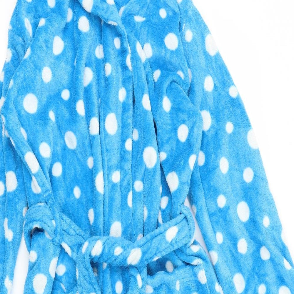 Lola & Coco Womens Blue Polka Dot  Chemise Robe Size S