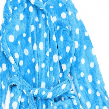 Lola & Coco Womens Blue Polka Dot  Chemise Robe Size S