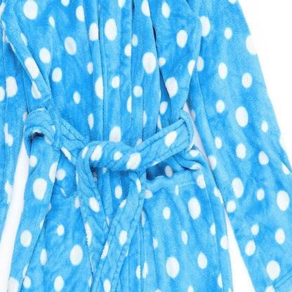 Lola & Coco Womens Blue Polka Dot  Chemise Robe Size S