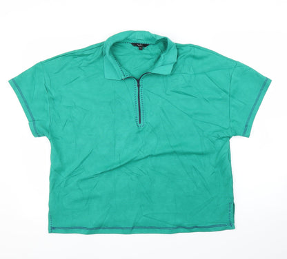 Womens UK Size 14 NEXT Green Basic T-Shirt