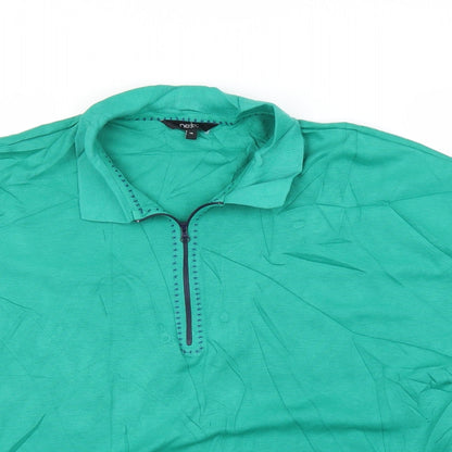 Womens UK Size 14 NEXT Green Basic T-Shirt