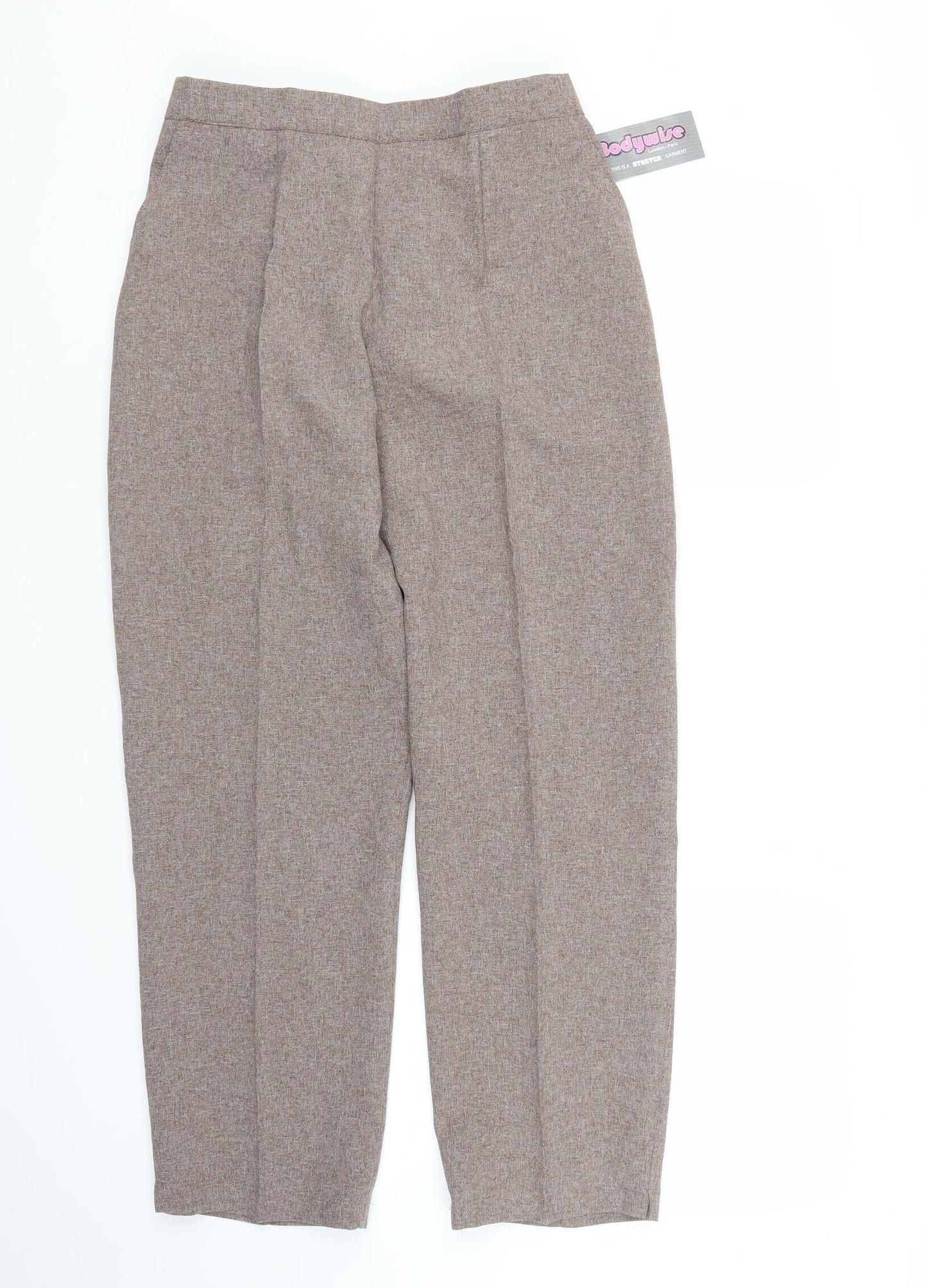 Womens UK Size S Preworn Regular Fit Pedal Pusher Brown Trousers