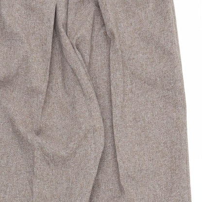 Womens UK Size S Preworn Regular Fit Pedal Pusher Brown Trousers