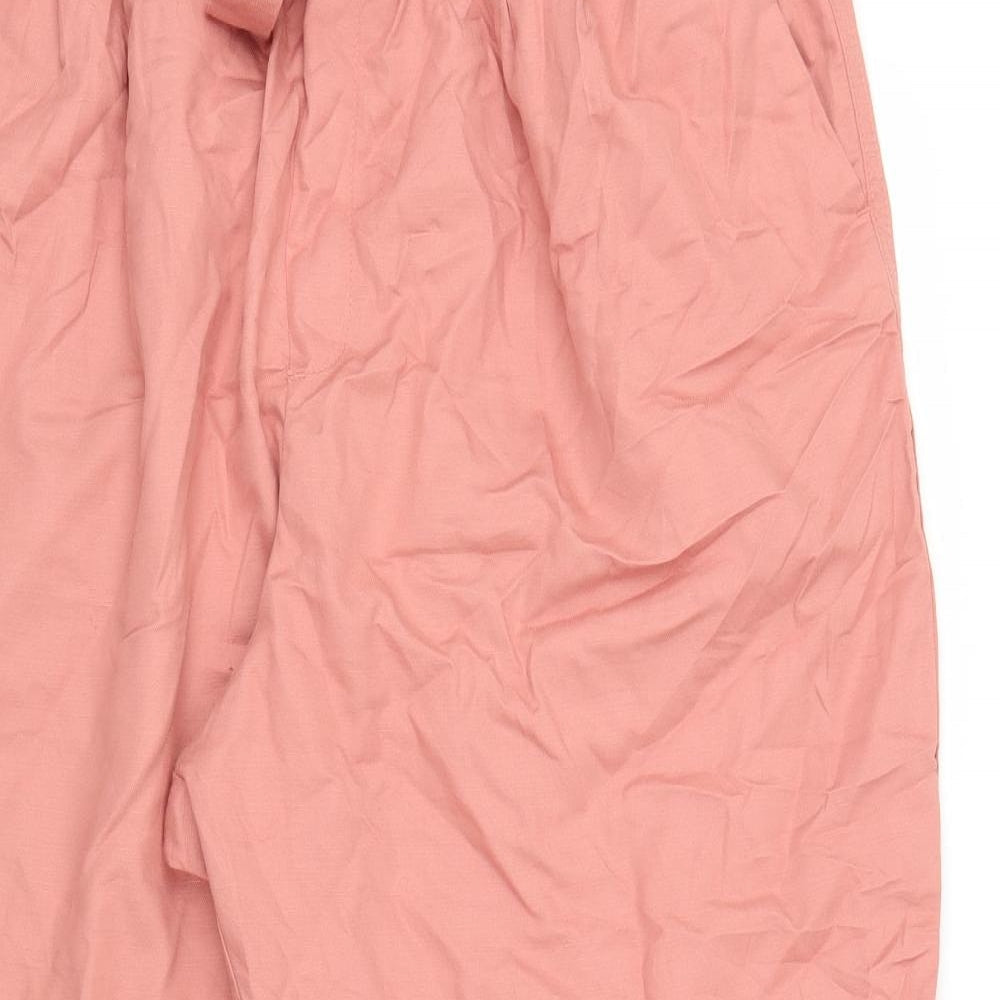 Womens UK Size XL Gap Regular Fit Capri Pink Trousers