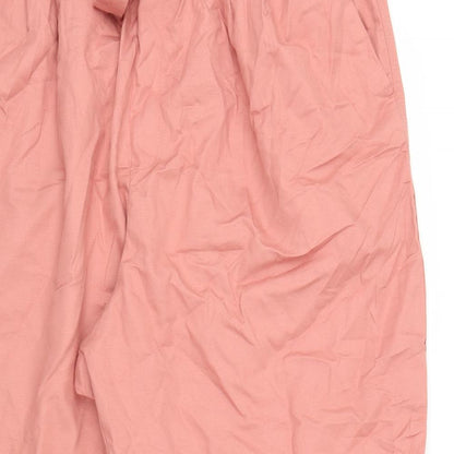 Womens UK Size XL Gap Regular Fit Capri Pink Trousers