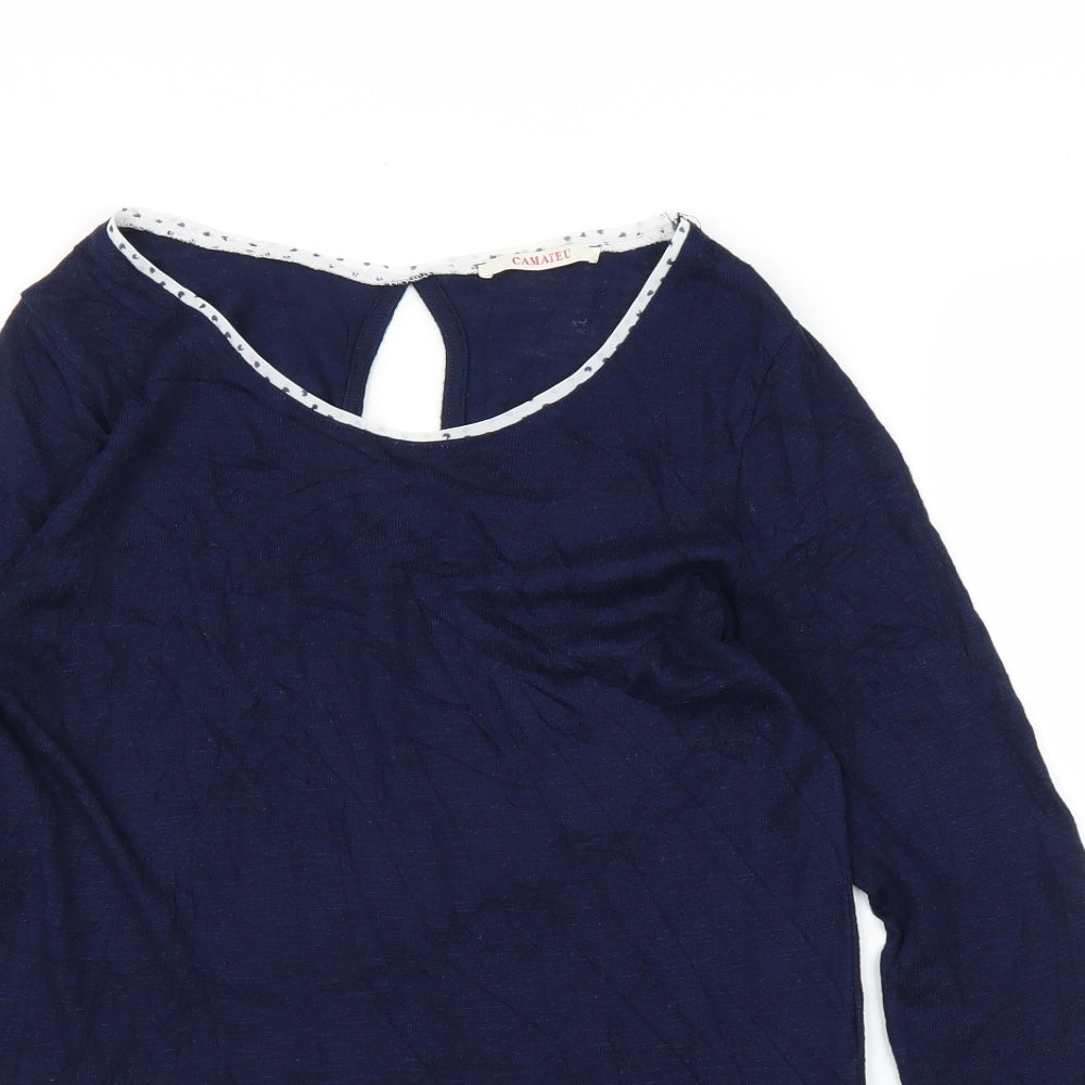 Camieu Womens Blue   Basic Blouse Size M