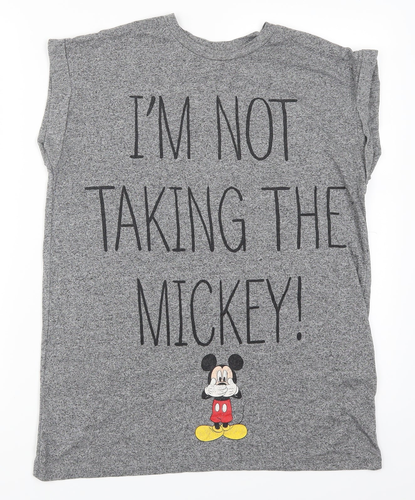 Primark Womens Grey   Basic T-Shirt Size 12  - I'm Not Taking The Mickey