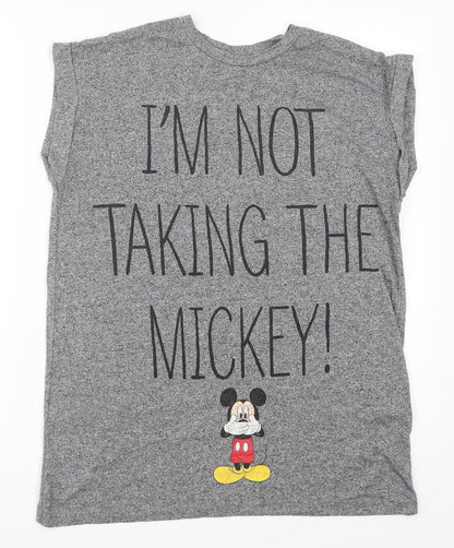 Primark Womens Grey   Basic T-Shirt Size 12  - I'm Not Taking The Mickey