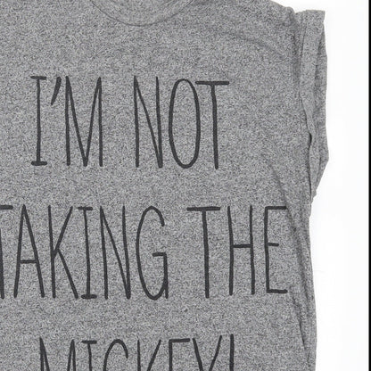 Primark Womens Grey   Basic T-Shirt Size 12  - I'm Not Taking The Mickey
