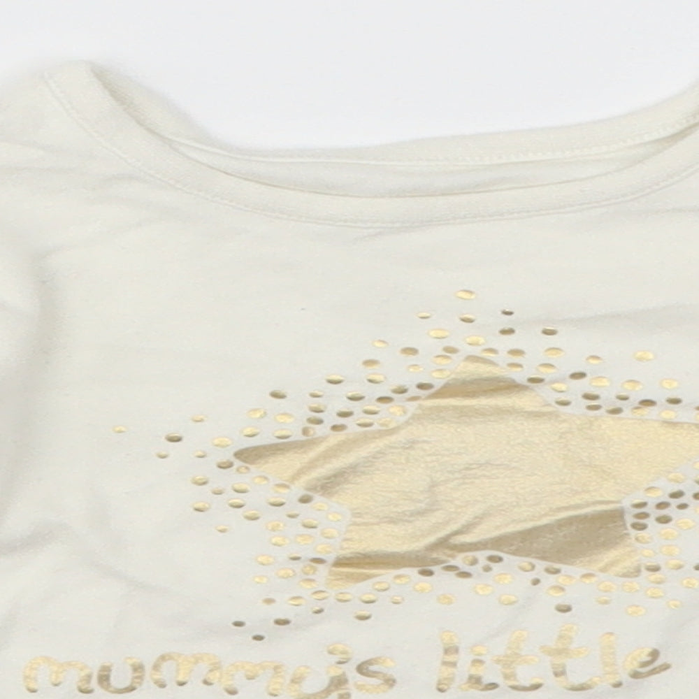 George Baby White   Basic T-Shirt Size 18-24 Months  - Mommy's Little Star