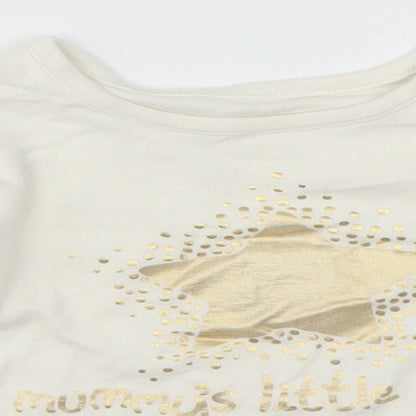 George Baby White   Basic T-Shirt Size 18-24 Months  - Mommy's Little Star