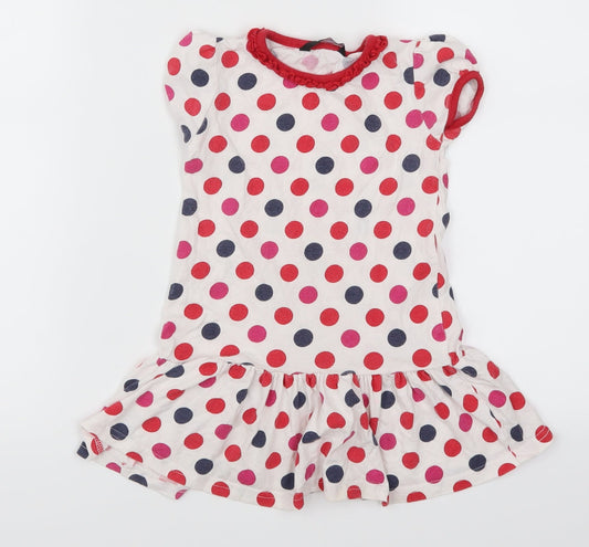 George Girls Red Polka Dot  Skater Dress  Size 18-24 Months  - Blue