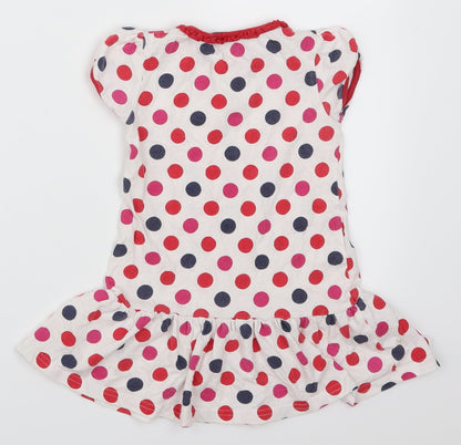 George Girls Red Polka Dot  Skater Dress  Size 18-24 Months  - Blue