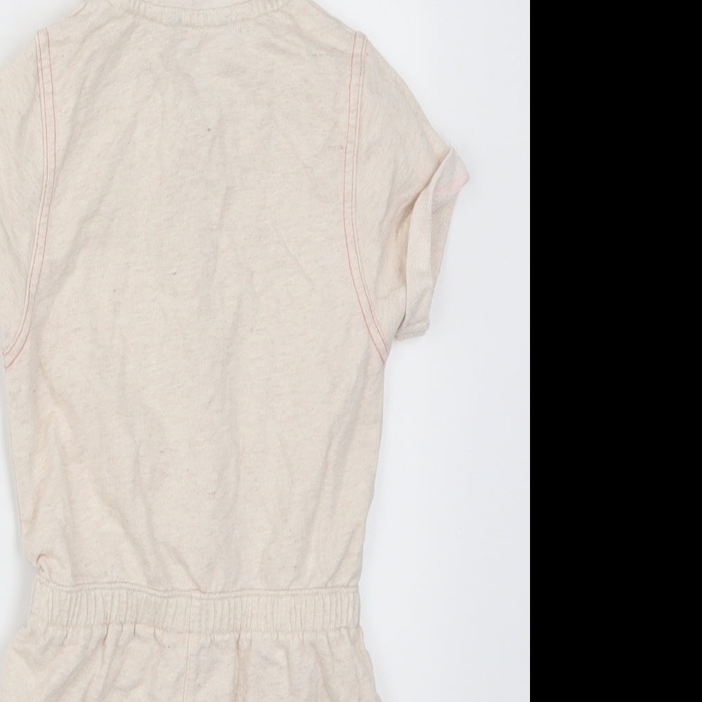 George Girls Beige   Romper One-Piece Size 18-24 Months  - Happy Smile