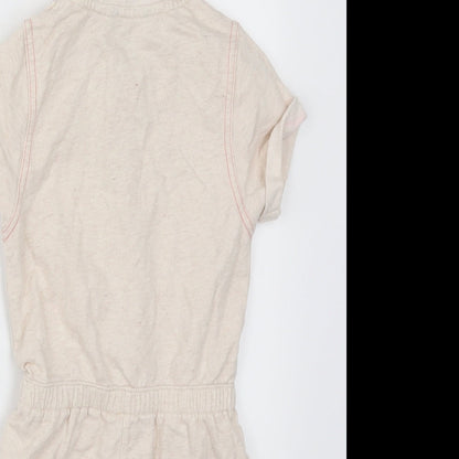 George Girls Beige   Romper One-Piece Size 18-24 Months  - Happy Smile