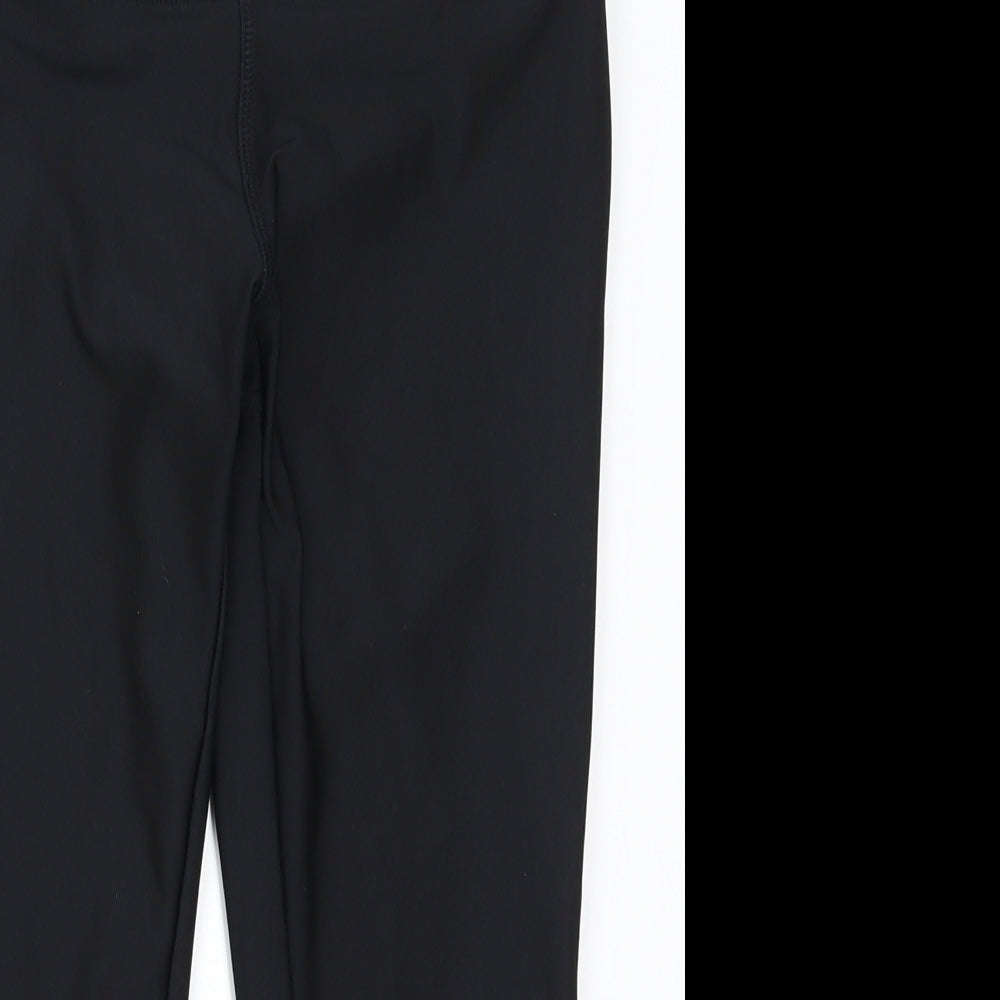 Preworn Womens Black   Cropped Leggings Size 10 L18 in