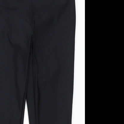 Preworn Womens Black   Cropped Leggings Size 10 L18 in
