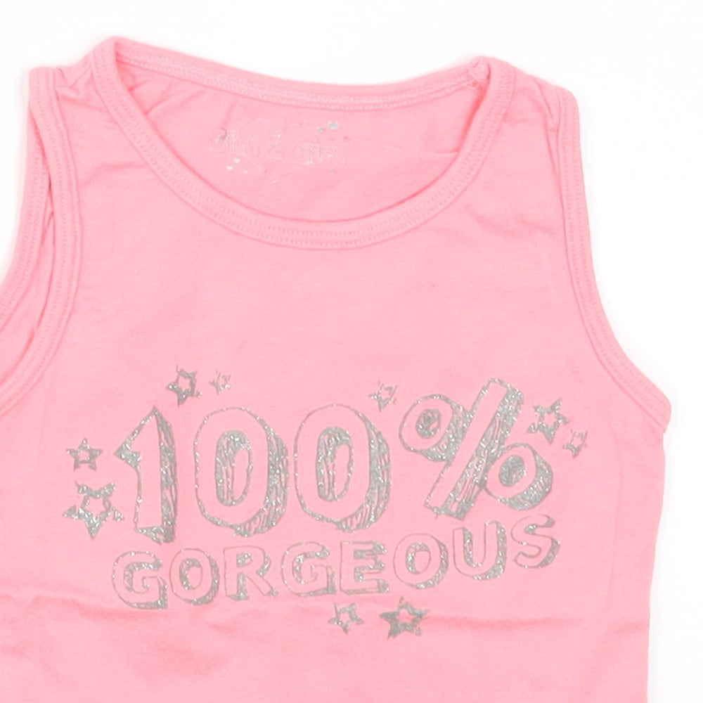 Girl2Girl Girls Pink   Basic Tank Size 2-3 Years  - 100% Gorgeous