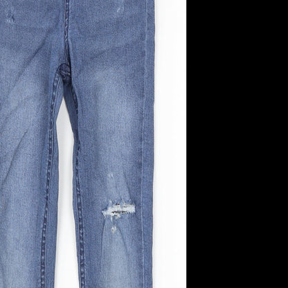 Denim Co Girls Blue  Denim Jegging Jeans Size 9-10 Years - Distressed Look