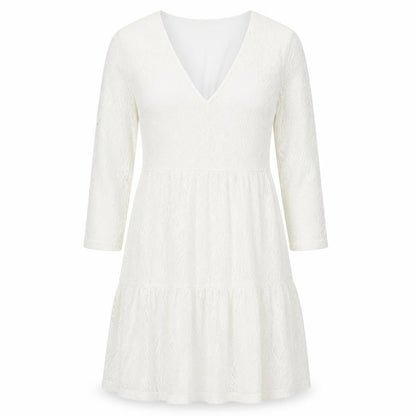 VILA Womens White  Lace Trapeze & Swing  Size S