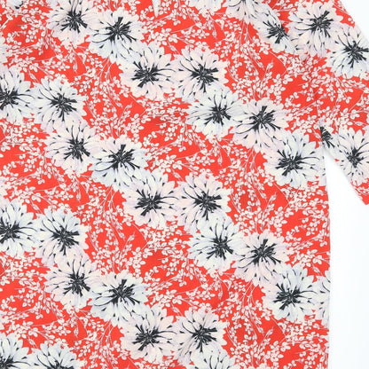 Womens UK Size 14 Dorothy Perkins Red Basic T-Shirt