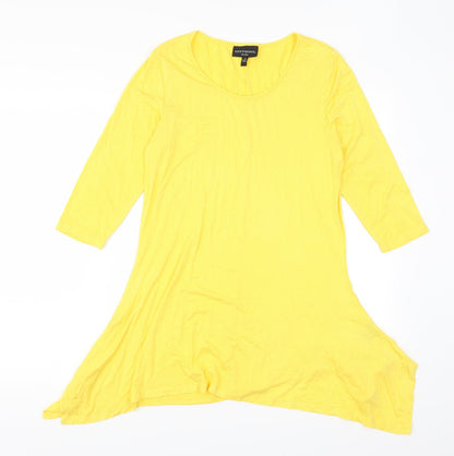 Anthony Studio Womens Yellow  Rayon T-Shirt Dress  Size S