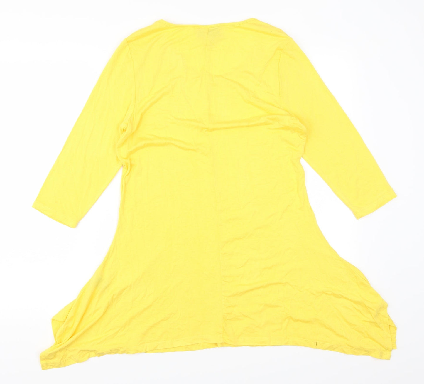 Anthony Studio Womens Yellow  Rayon T-Shirt Dress  Size S