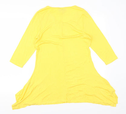Anthony Studio Womens Yellow  Rayon T-Shirt Dress  Size S