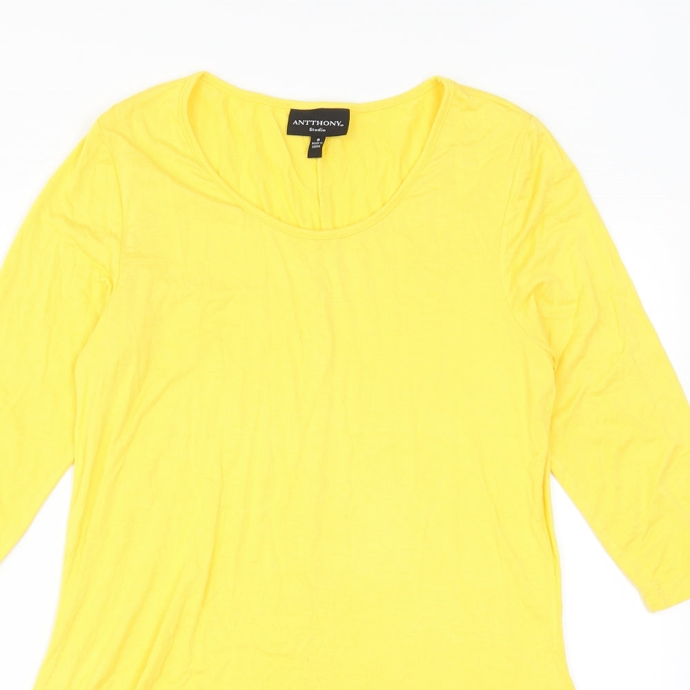 Anthony Studio Womens Yellow  Rayon T-Shirt Dress  Size S