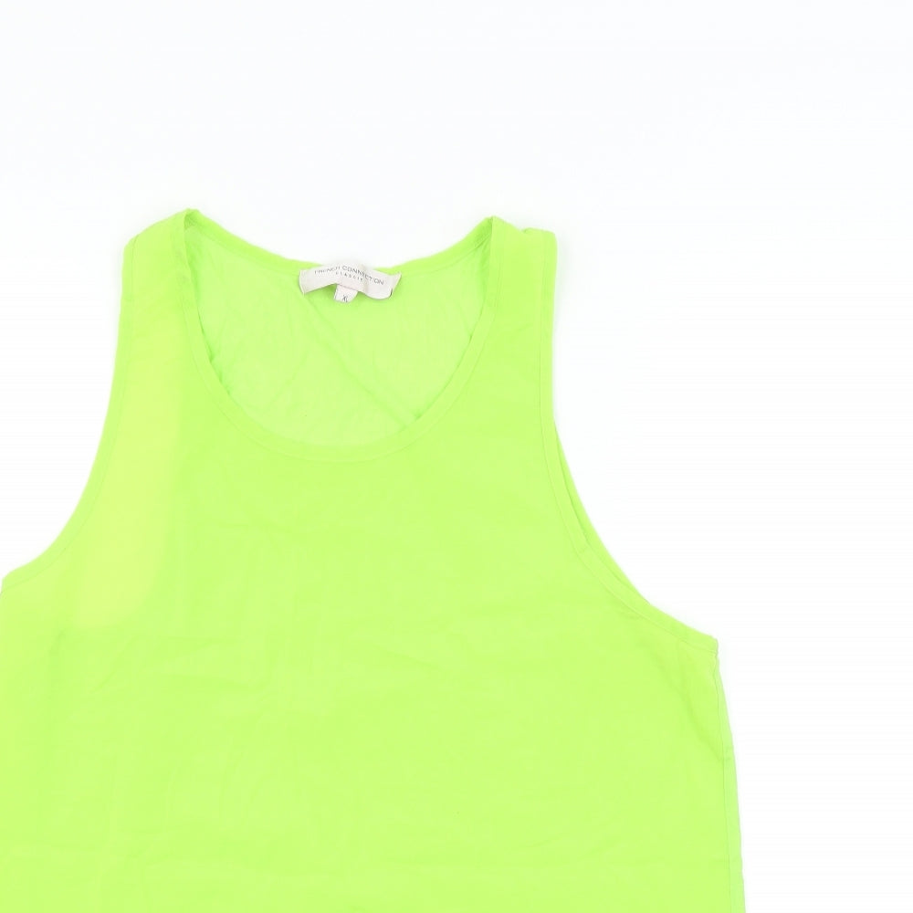 Womens UK Size XL French Connection Green Basic Tank