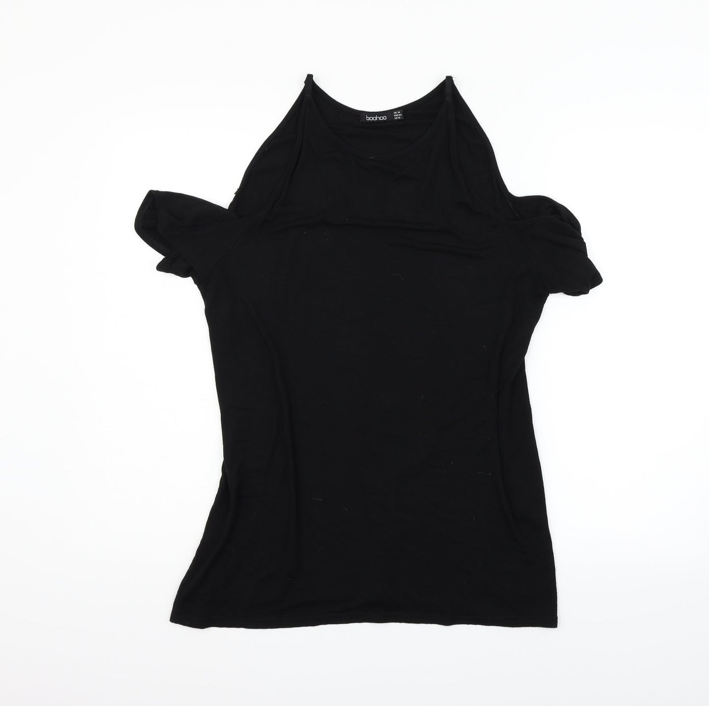 Boohoo Womens Black   Basic Blouse Size 16